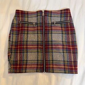 Paris Hilton Red Plaid Mini Skirt